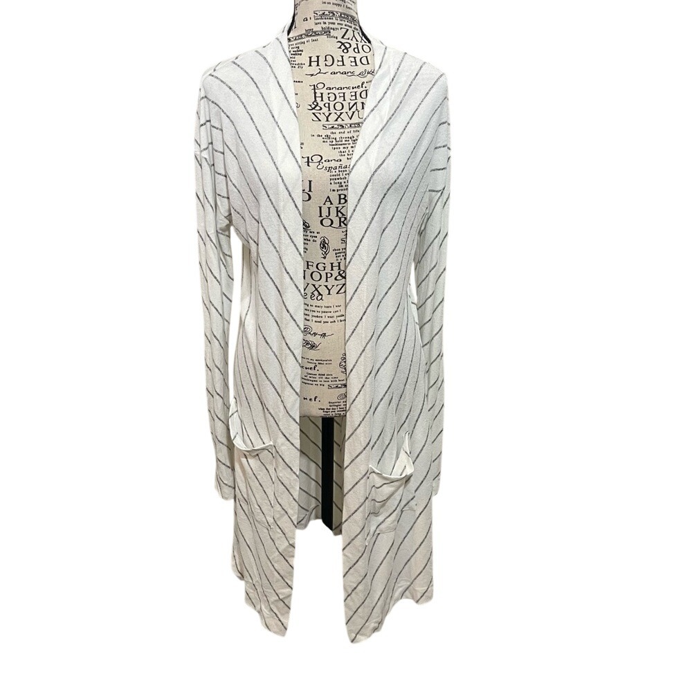 Striped White Cardigan